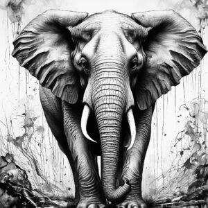 Géant d'Afrique - Portrait d'Éléphant