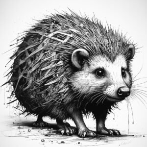 Spirit of the Hedgehog - The Armor of Tenderness  - Art Print